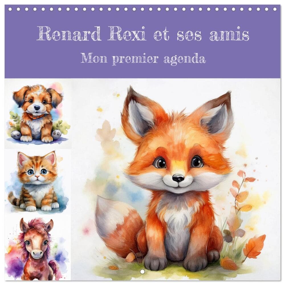 Renard Rexi et ses amis - mon premier agenda (Calendrier mural carré 2026 30x30 cm) Calendrier doubl