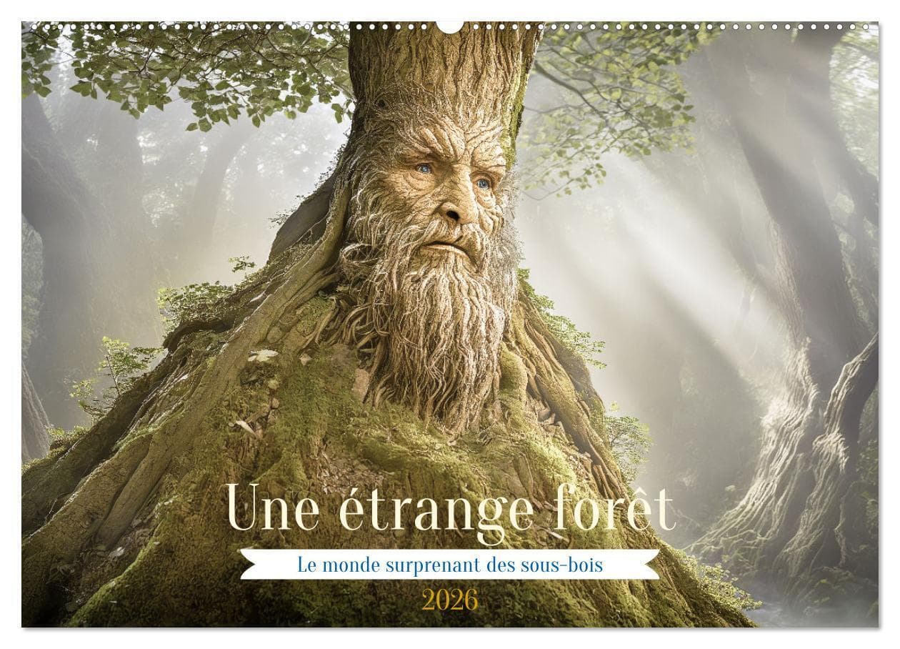 Une étrange forêt - Le monde surprenant des sous-bois (Calendrier mural 2026 DIN A2 vertical), CALVE