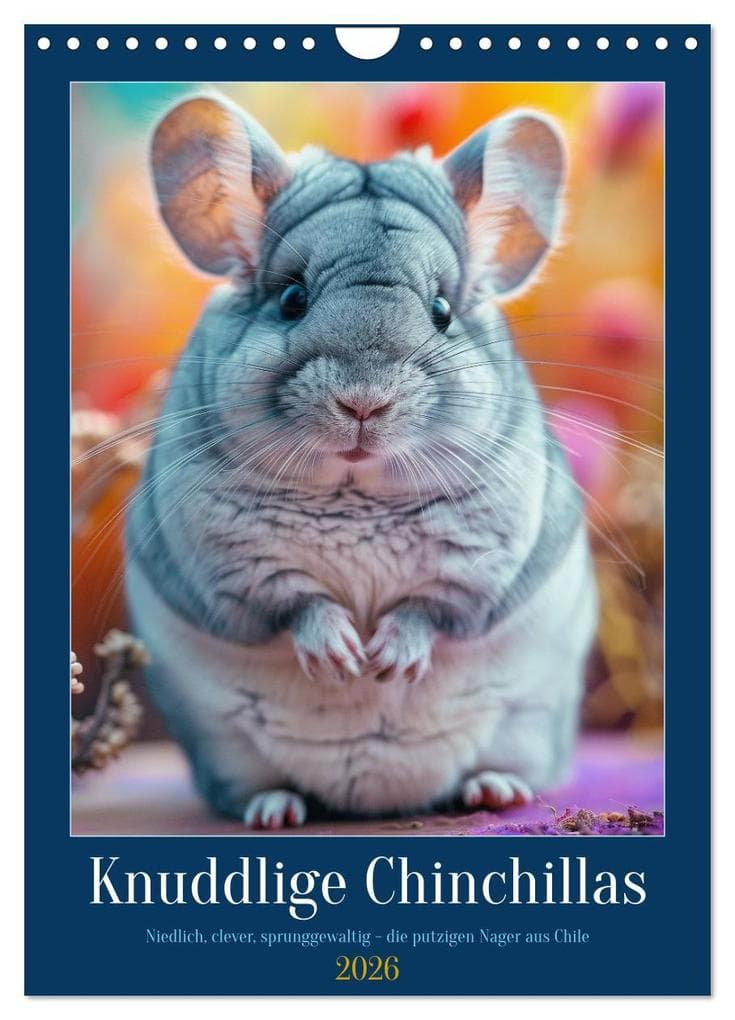 Knuddlige Chinchillas (Wandkalender 2026 DIN A4 hoch), CALVENDO Monatskalender