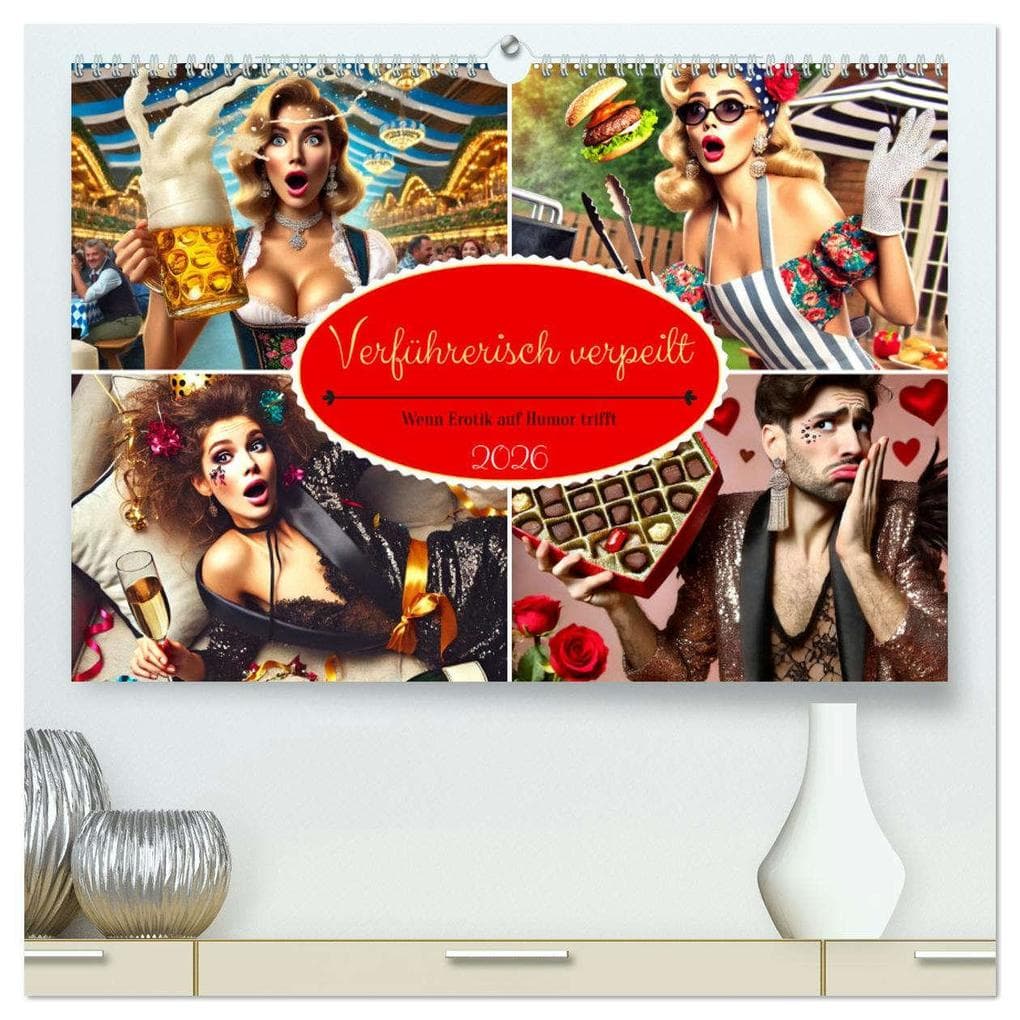 Verführerisch verpeilt - Wenn Erotik auf Humor trifft (hochwertiger Premium Wandkalender 2026 DIN A2 quer), Kunstdruck in Hochglanz