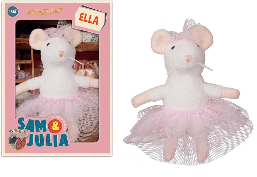 Sam und Julia 300907 - Plüsch-Maus Ella, 12 cm