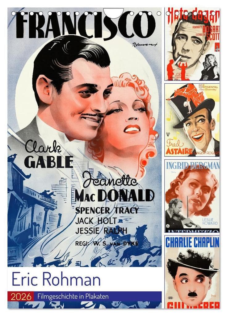 Eric Rohman - Filmgeschichte in Plakaten (Wandkalender 2026 DIN A4 hoch), CALVENDO Monatskalender