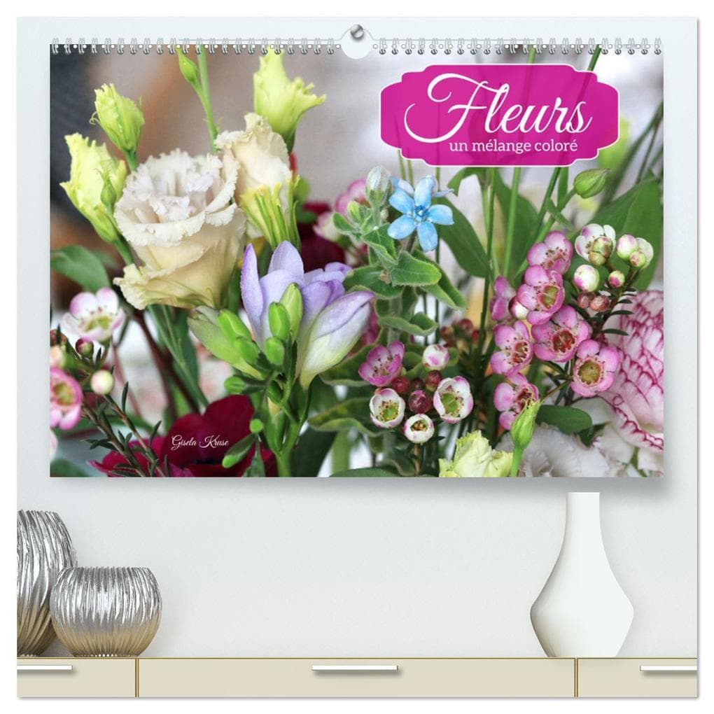 Fleurs - un mélange coloré (Calendrier mural 2026 DIN A2 vertical) calendrier de bureau