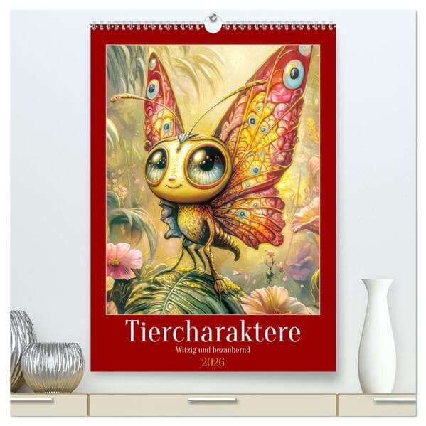 Tiercharaktere - Witzig und bezaubernd (hochwertiger Premium Wandkalender 2026 DIN A2 hoch), Kunstdruck in Hochglanz
