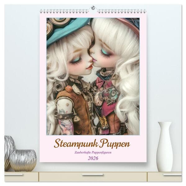 Steampunk Puppen - Zauberhafte Puppenfiguren (hochwertiger Premium Wandkalender 2026 DIN A2 hoch), Kunstdruck in Hochglanz