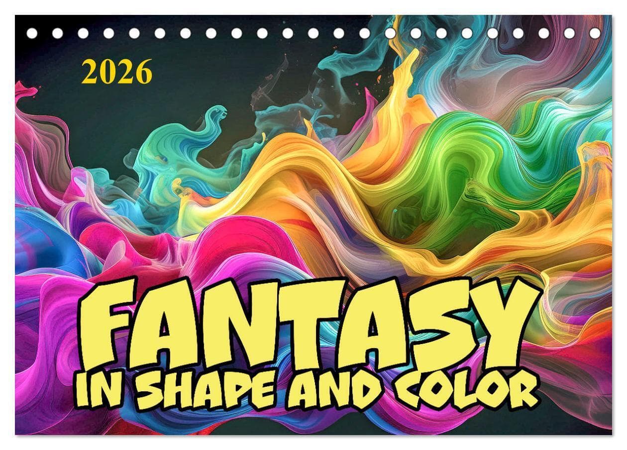 Fantasy in shape and color (Desk Calendar 2026 DIN A5 landscape), CALVENDO 12 Month DeskCalendar