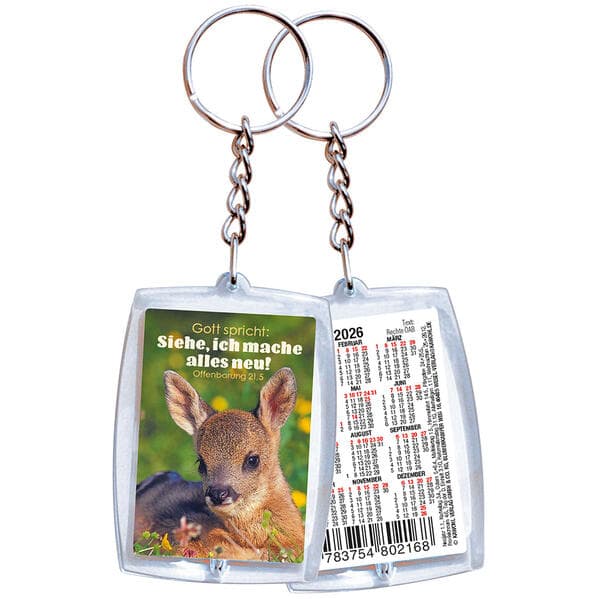 Schlüsselanhänger mit Kalendarium 2026