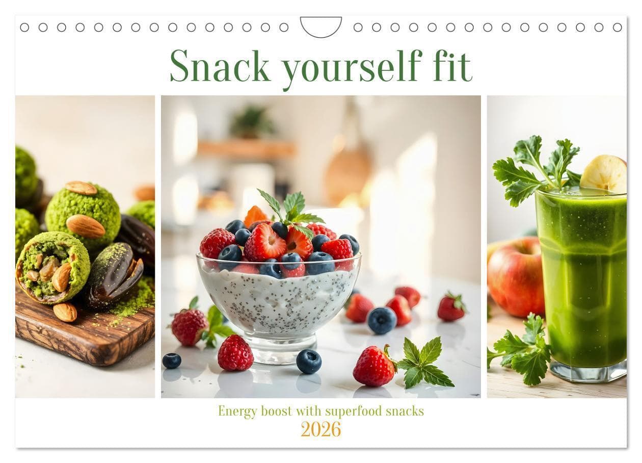 Snack yourself fit - Energy boost with superfood snacks (Wall Calendar 2026 DIN A4 landscape), CALVENDO 12 Month Wall Calendar