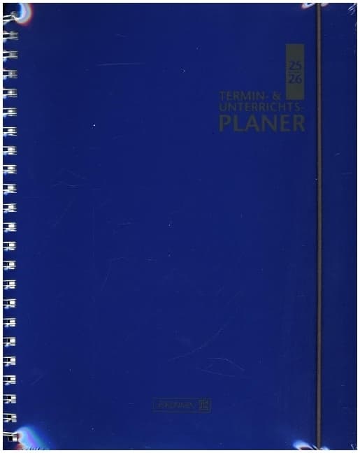 BRUNNEN Termin- & Unterrichtsplaner (2025/2026), 2 Seiten = 1 Woche, A4, 224 Seiten, Kunststoff-Einband Baladek, blau