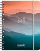 BRUNNEN Schülerkalender (2025/2026)  Misty Sunset , 2 Seiten = 1 Woche, A6, 208 Seiten, PP-Umschlag,