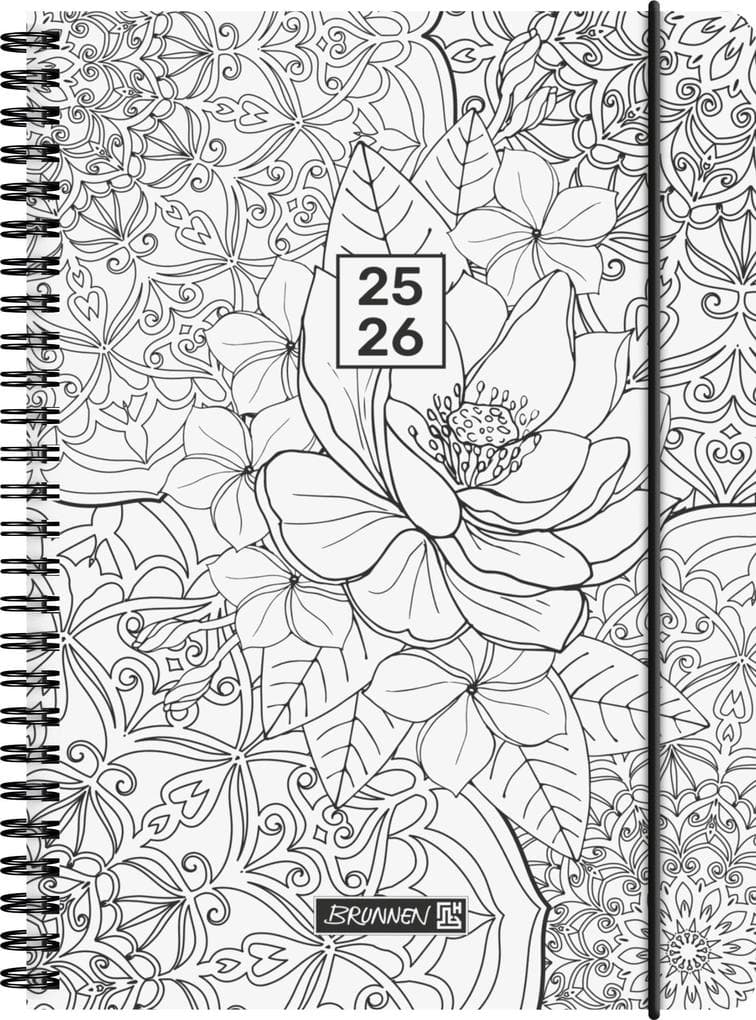 BRUNNEN Schülerkalender (2025/2026) "ZENart", 2 Seiten = 1 Woche, A5, 208 Seiten, PP-Umschlag