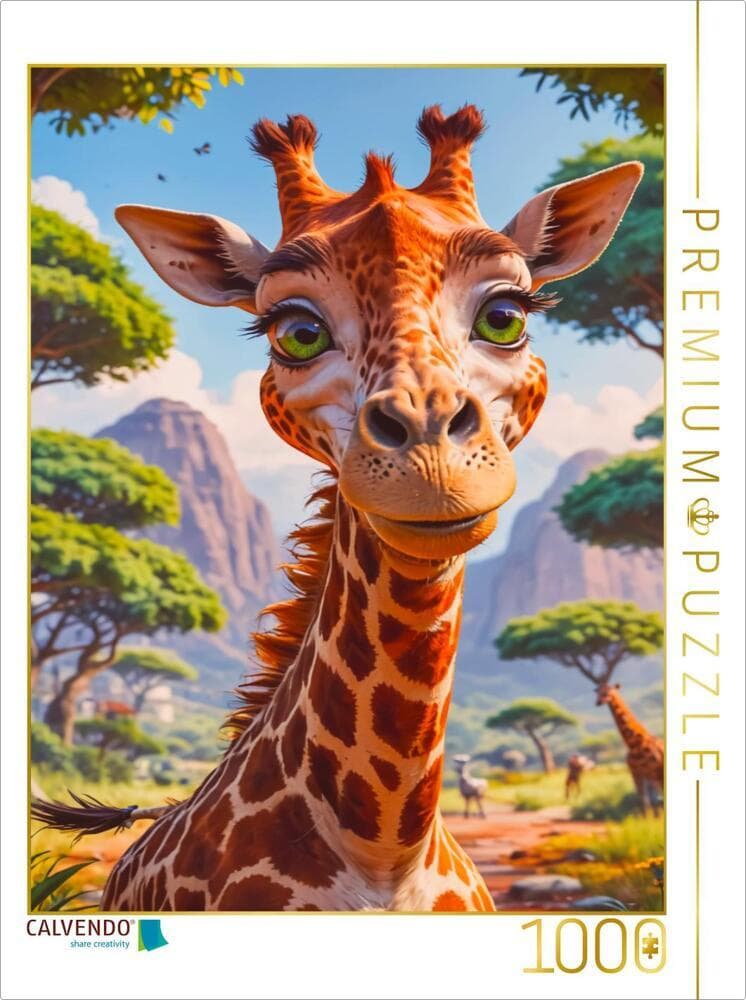 CALVENDO Puzzle Die Giraffe | 1000 Teile Lege-Größe 64x48cm Foto-Puzzle für glückliche Stunden
