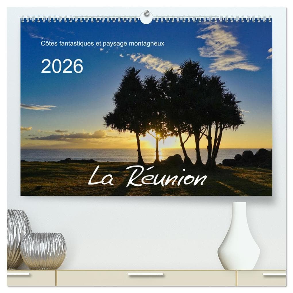 La Rèunion - Côtes fantastiques et paysage montagneux (Calendrier mural 2026 DIN A2 vertical) calendrier de bureau