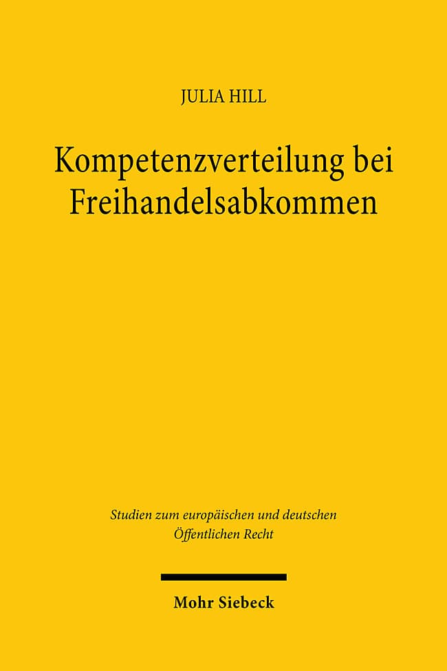 Kompetenzverteilung bei Freihandelsabkommen