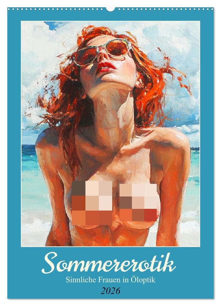 Sommererotik. Sinnliche Frauen in Öloptik (Wandkalender 2026 DIN A2 hoch), CALVENDO Monatskalender