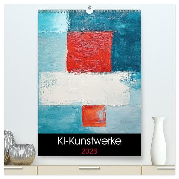 KI-Kunstwerke (hochwertiger Premium Wandkalender 2026 DIN A2 hoch), Kunstdruck in Hochglanz