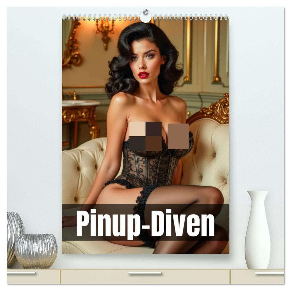 Pinup-Diven (hochwertiger Premium Wandkalender 2026 DIN A2 hoch), Kunstdruck in Hochglanz