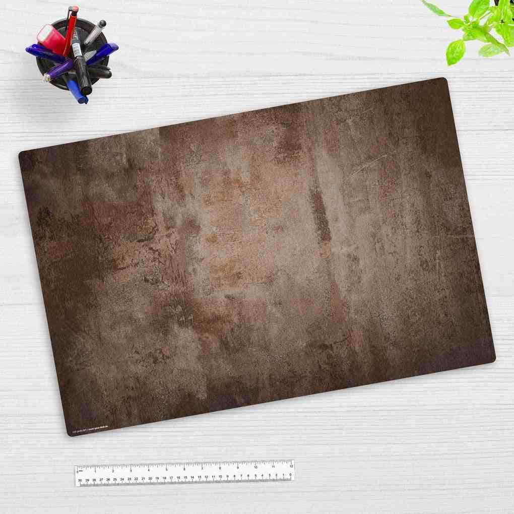 Cover-your-desk Schreibtischunterlage für Kinder und Erwachsene Stahlplatte dunkelbraun, aus hochwertigem Vinyl, 60 x 40 cm