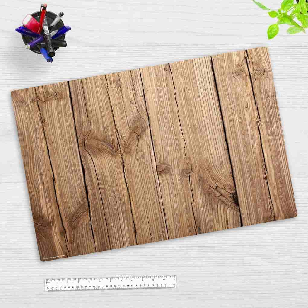 Cover-your-desk Schreibtischunterlage für Kinder und Erwachsene Holzdiele hellbraun , aus hochwertigem Vinyl, 60 x 40 cm