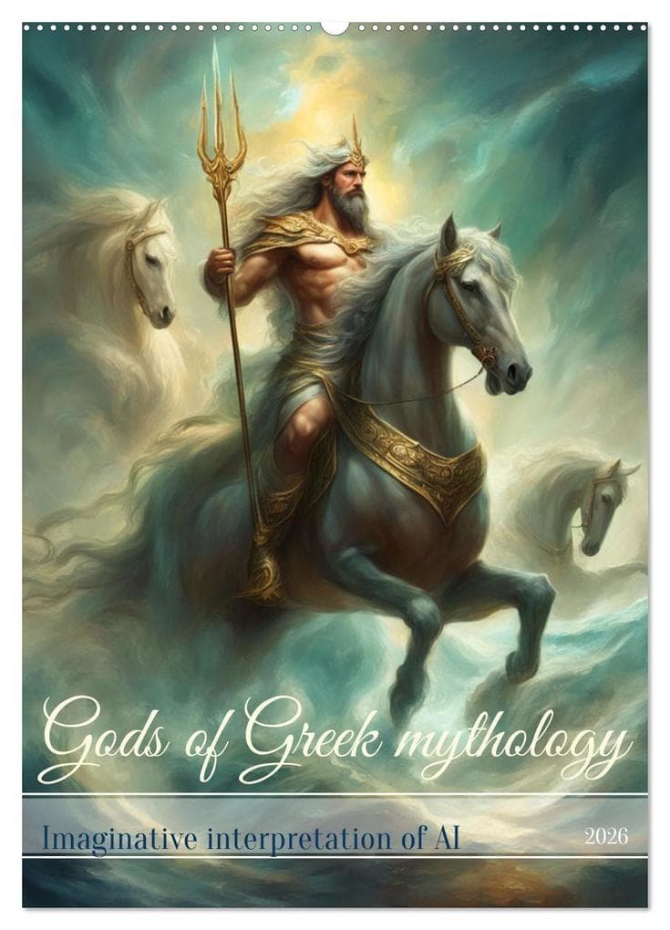 Gods of Greek mythology (Wall Calendar 2026 DIN A2 portrait), CALVENDO 12 Month Wall Calendar