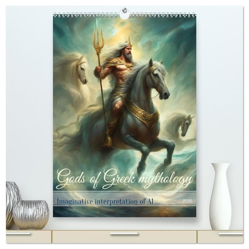 Gods of Greek mythology (High Quality Premium Wall Calendar 2026 DIN A2 portrait),CALVENDO 12 Month Wall Calendar