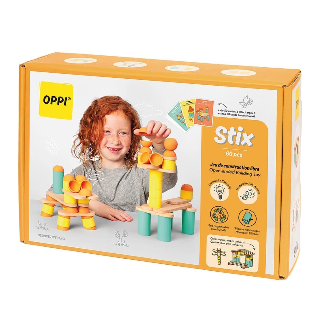OPPI Toys - Stix Konstruktionsspielzeug 60-teilig