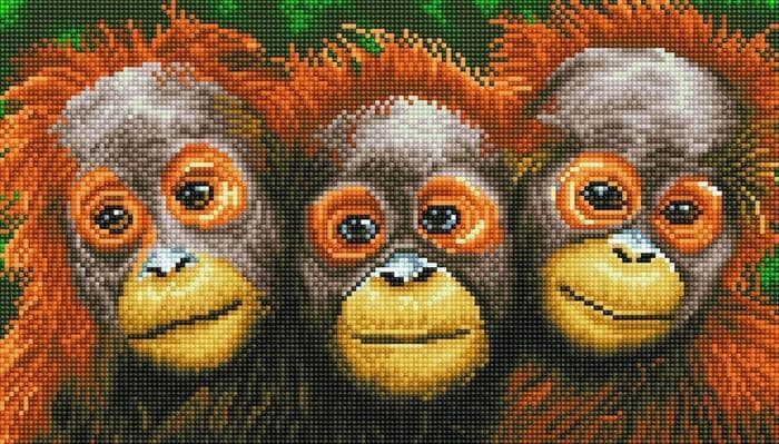 DIAMOND DOTZ - Diamond Painting Orang Utans