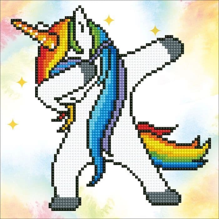 DIAMOND DOTZ - Diamond Painting Einhorn Dab