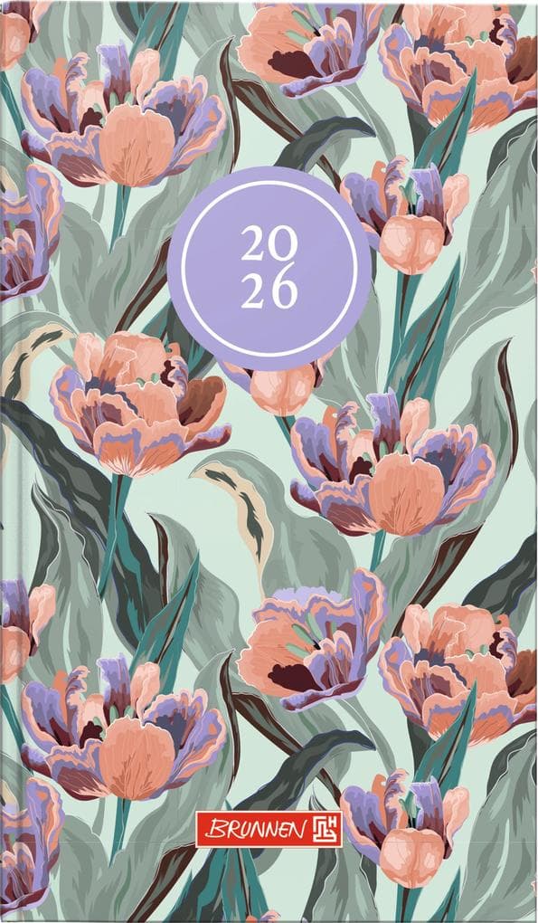 BRUNNEN 1075615026 | Taschenkalender Mod. 756 2026 "Botanical" | A6, Papier