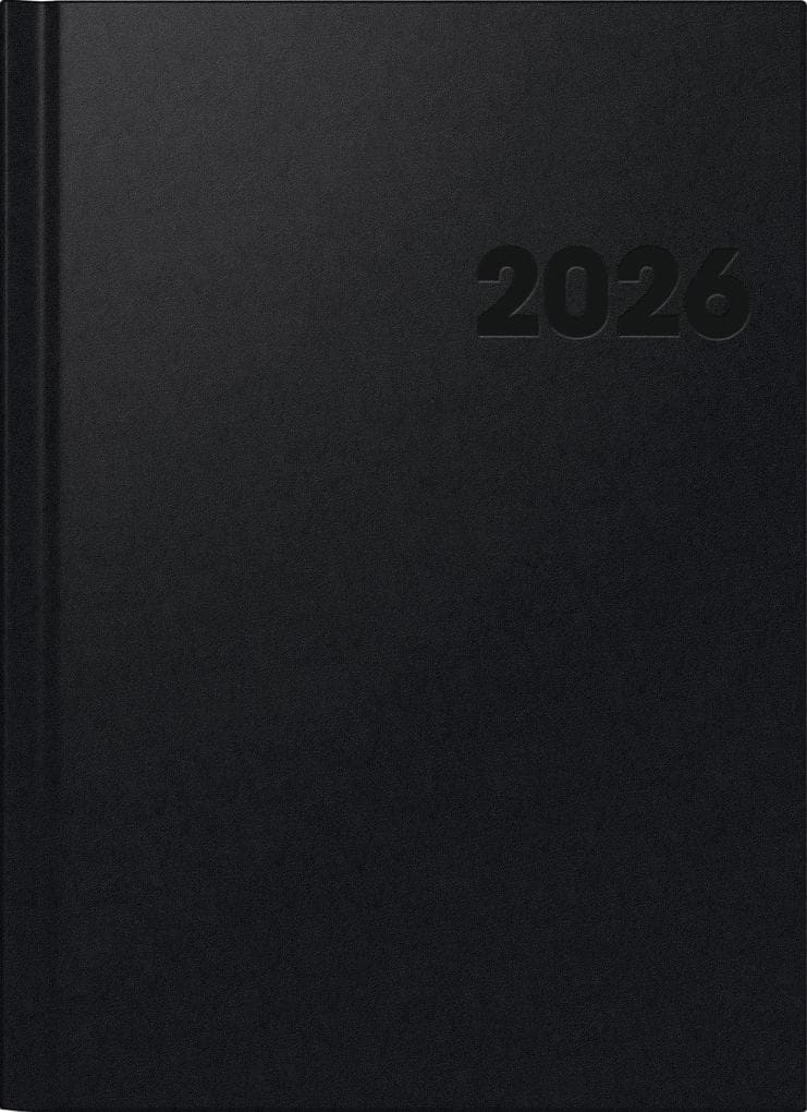 BRUNNEN 1078160906 | Buchkalender Mod. 781 2026 | A4, Kunststoff, schwarz