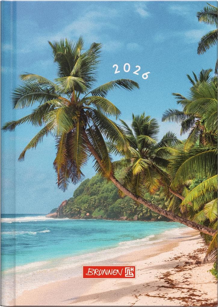 BRUNNEN 1073115026 | Taschenkalender Mod. 731 2026 "Beach" | A6, Papier