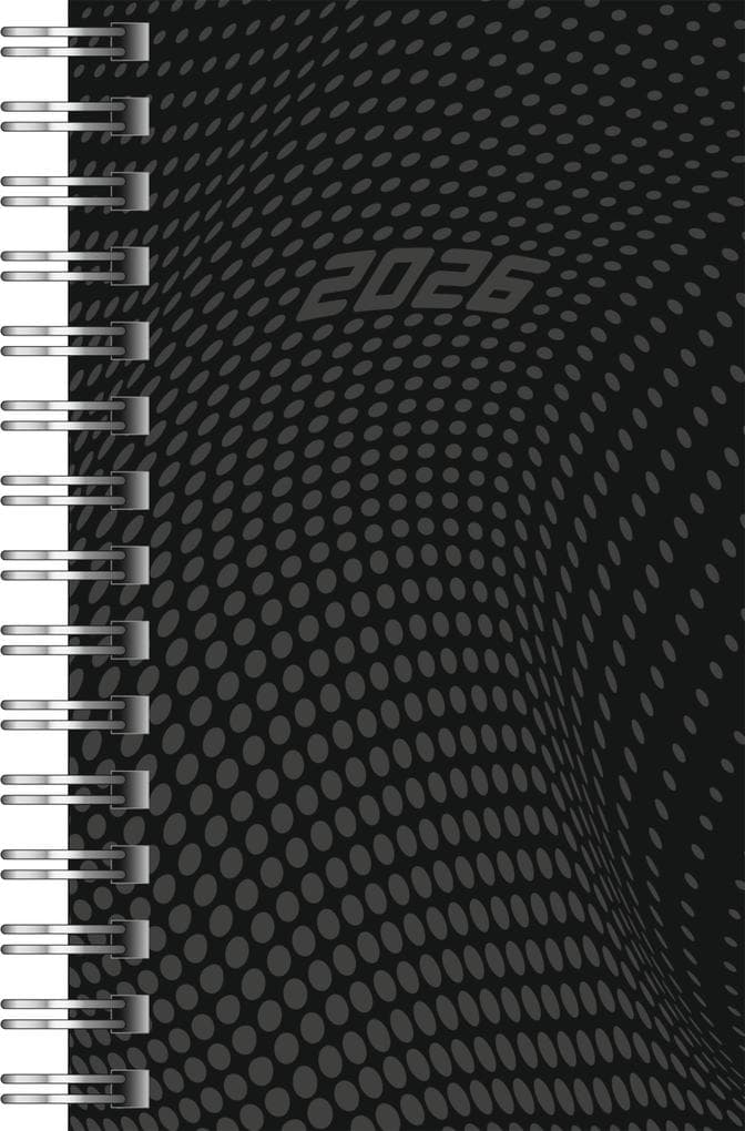 rido/idé 7011104906 | Taschenkalender Mod. Timing 3 2026 | A7, Kunststoff, schwarz