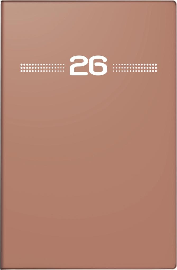 rido/idé 7015202016 | Taschenkalender Mod. partner/Industrie I 2026 | A7, Kunststoff, caramel