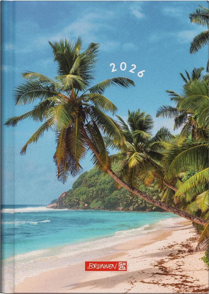BRUNNEN 1079615026 | Buchkalender Mod. 796 2026 "Beach" | A5, Papier
