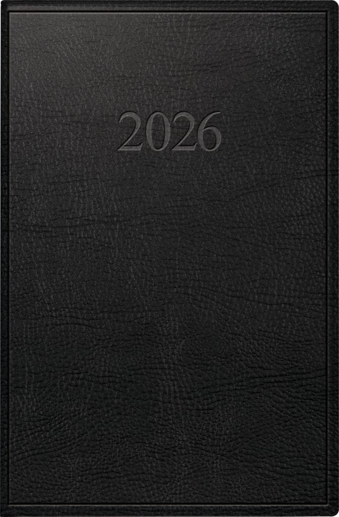 rido/idé 7011054906 | Taschenkalender Mod. partner/Industrie I 2026 | A7, Kunstleder, schwarz