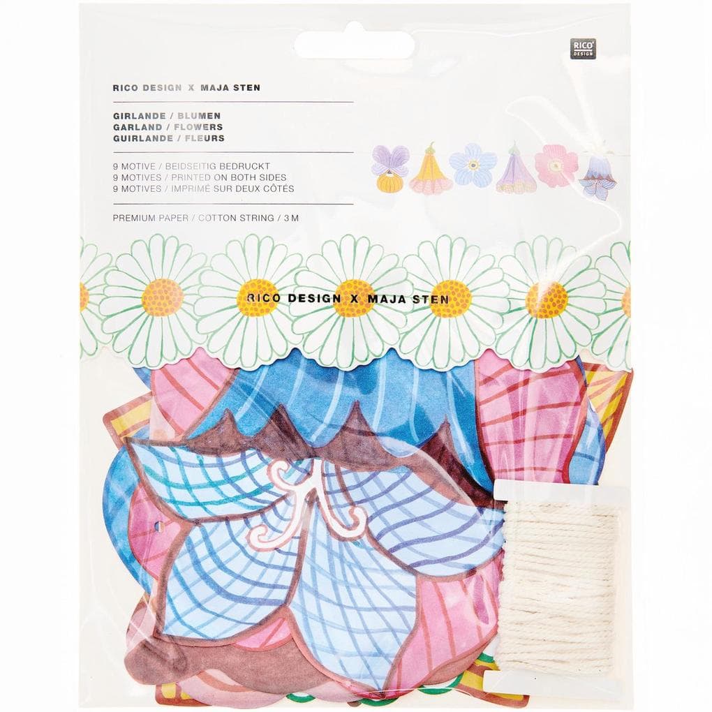 Girlanden Midsommar Magic, Blumen FSC MIX, 3 m