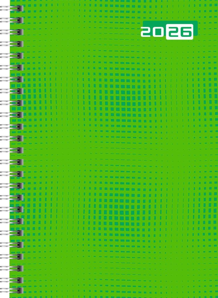 rido/idé 7021007016 | Buchkalender Mod. futura 2 2026 | A5, Papier, grün