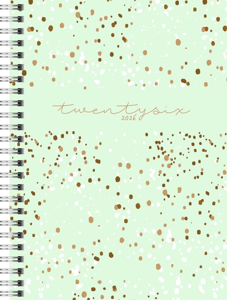 rido/idé 7021804016 | Buchkalender Mod. Timing 1 2026 "Confetti" | A5, Kunststoff