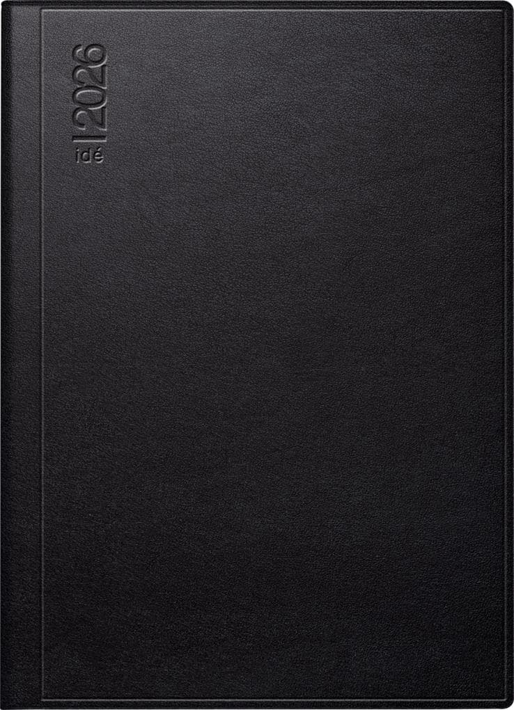 rido/idé 7018104906 | Taschenkalender Mod. perfect/Technik I 2026 | A6, Kunstleder, schwarz
