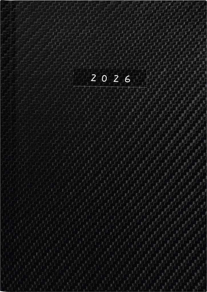 rido/idé 7021812806 | Buchkalender Mod. Chefplaner 2026 "Carbon" | A5, Kunstleder