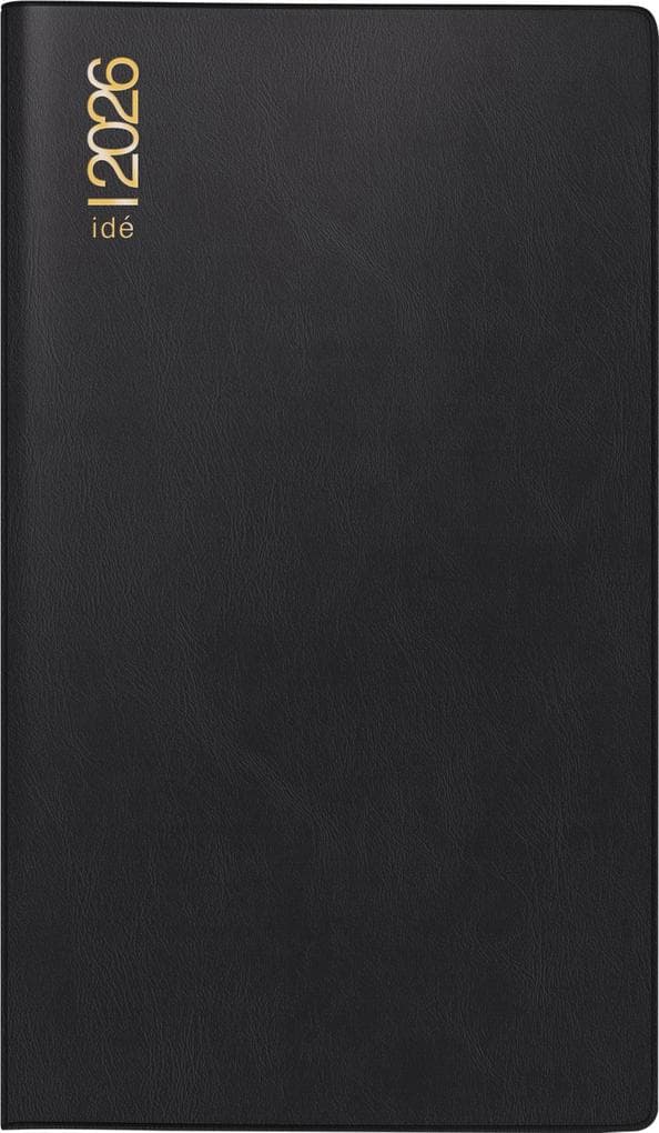 rido/idé 7040302906 | Taschenkalender Mod. TM 12 2026 | A6, Kunststoff, schwarz