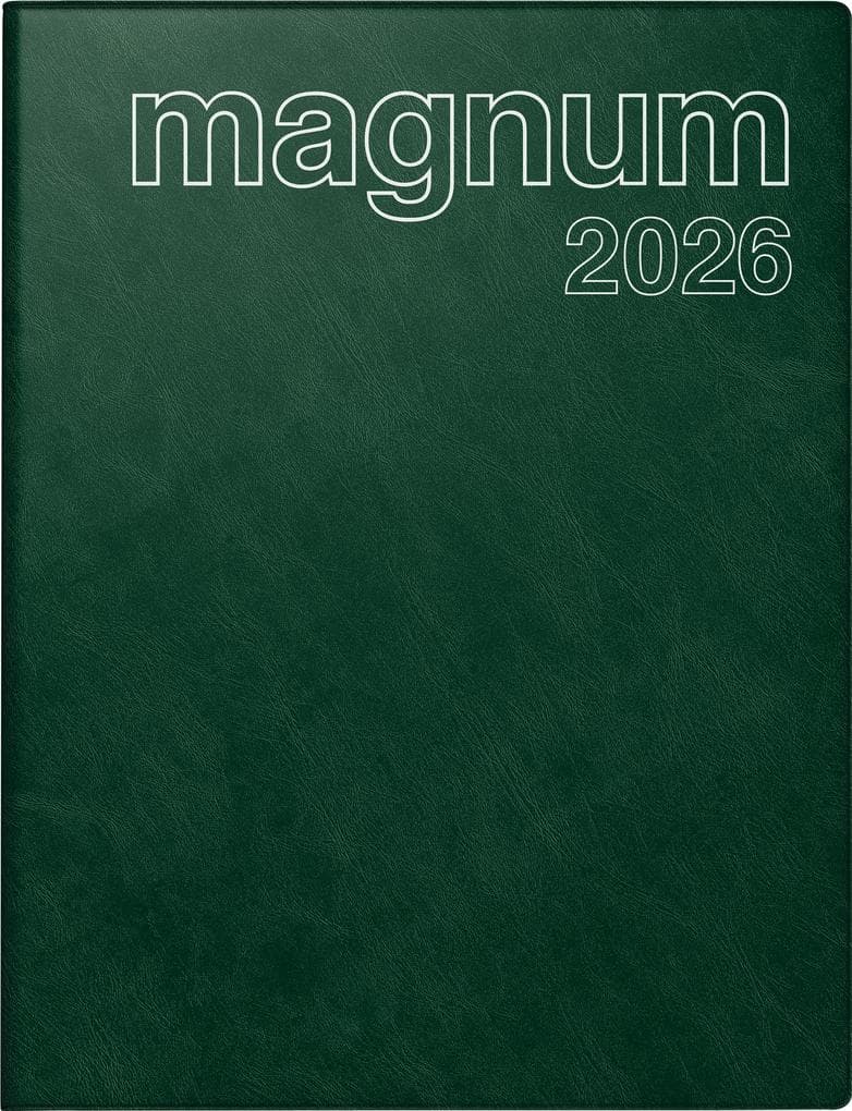 rido/idé 7027042586 | Buchkalender Mod. magnum 2026 | 183×240 mm, Kunststoff, dunkelgrün
