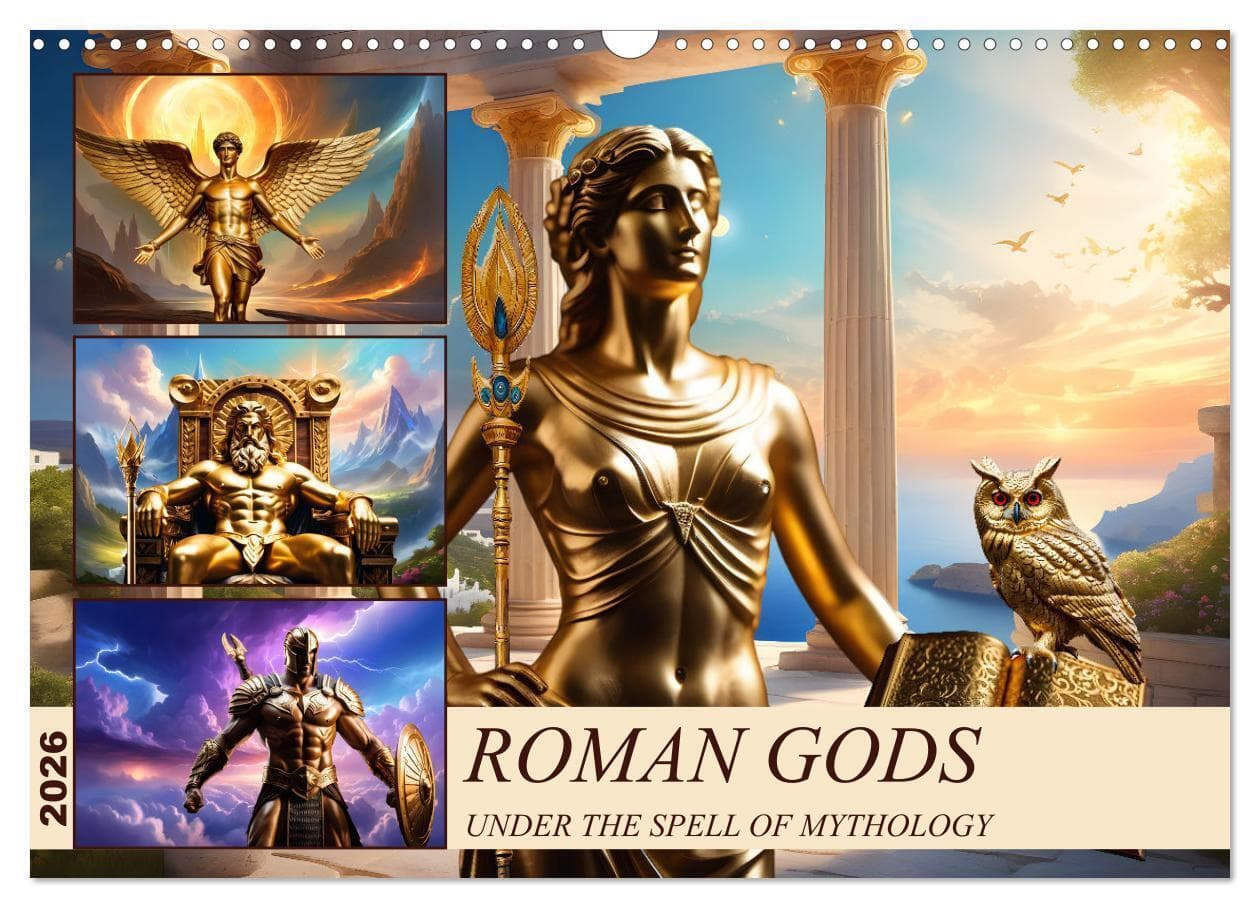 Roman Gods - under the spell of mythology (Wall Calendar 2026 DIN A3 landscape), CALVENDO 12 Month Wall Calendar