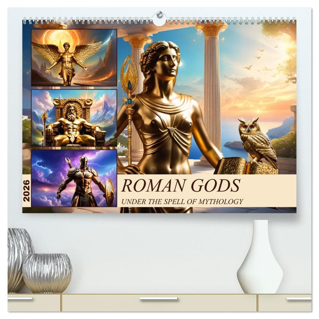 Roman Gods - under the spell of mythology (High Quality Premium Wall Calendar 2026 DIN A2 landscape),CALVENDO 12 Month Wall Calendar