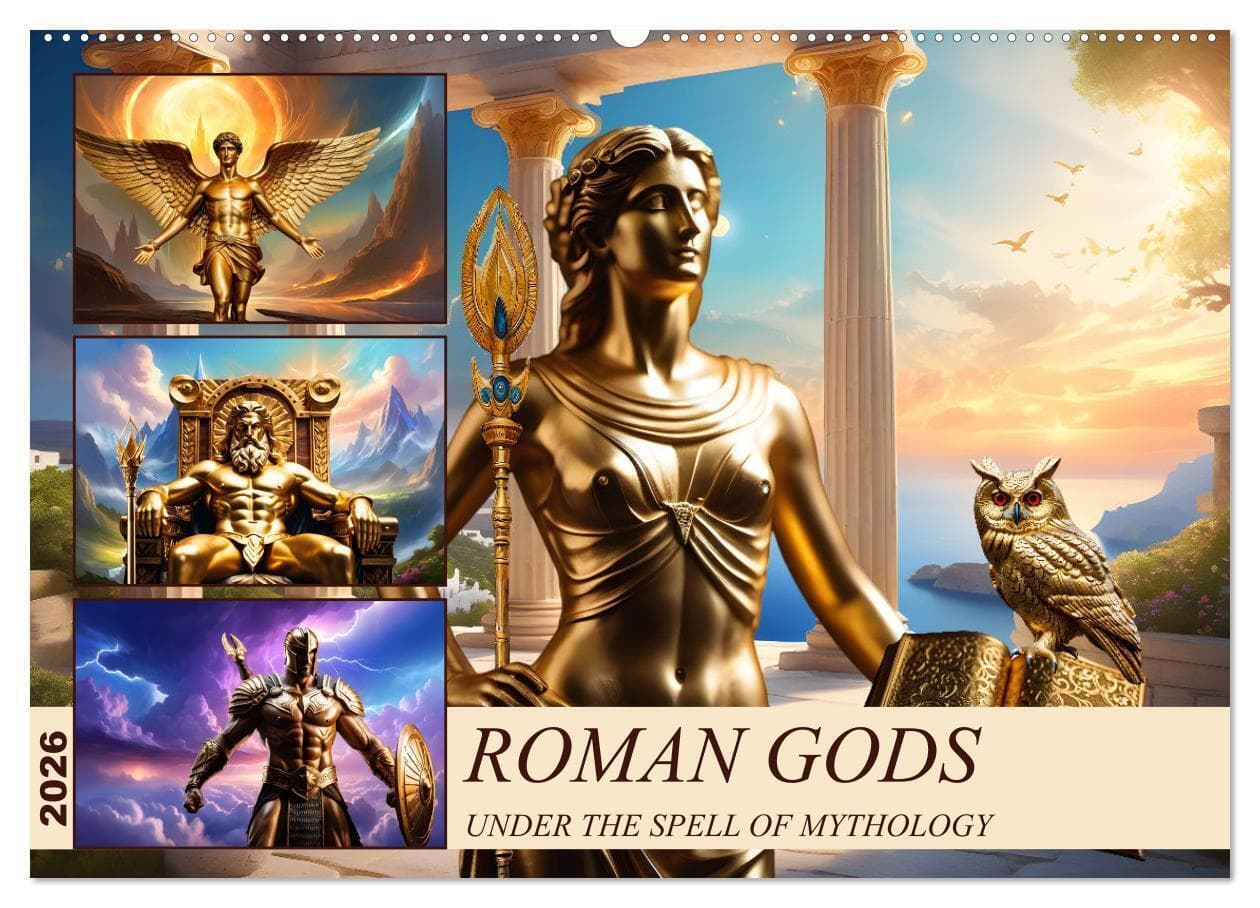 Roman Gods - under the spell of mythology (Wall Calendar 2026 DIN A2 landscape), CALVENDO 12 Month Wall Calendar
