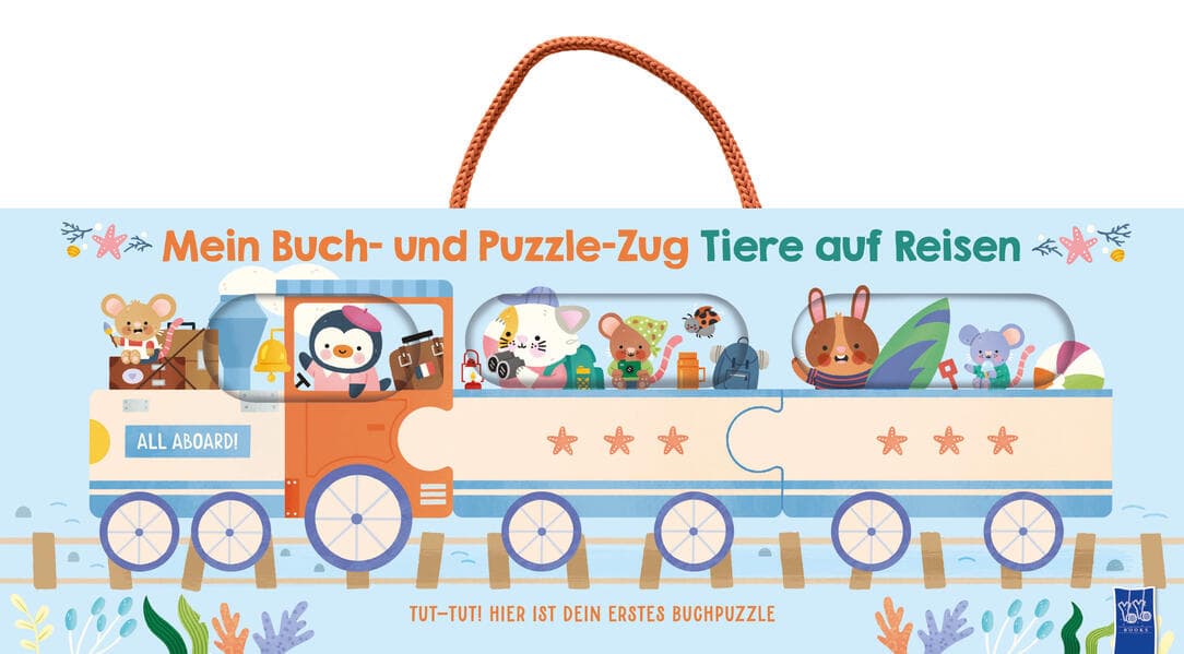 Mein Buch- und Puzzle-Zug: Tiere auf Reisen