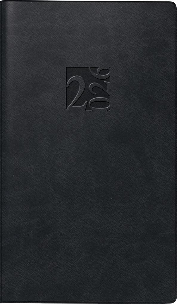 rido/idé 7016903016 | Taschenkalender Mod. Taschenplaner int. 2026 | A6, Kunstleder, schwarz