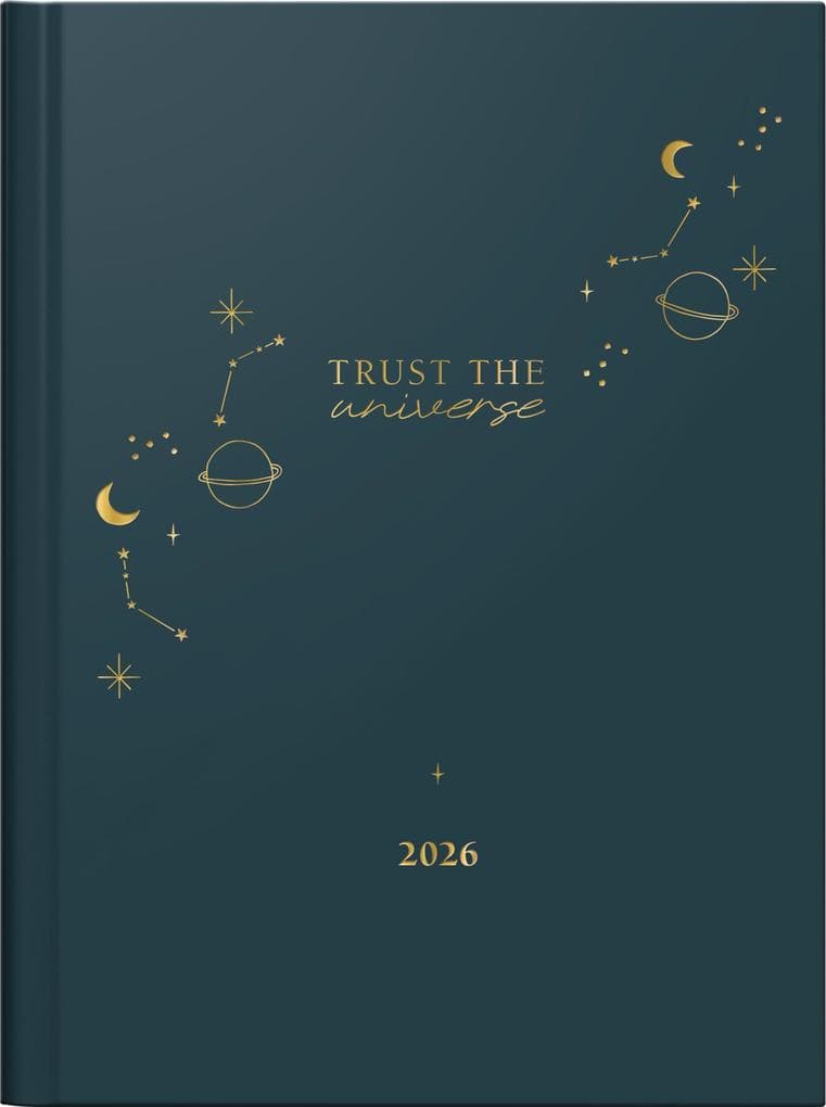 rido/idé 7013607016 | Taschenkalender Young Line Mini 2026 "Universe" | A6, Papier