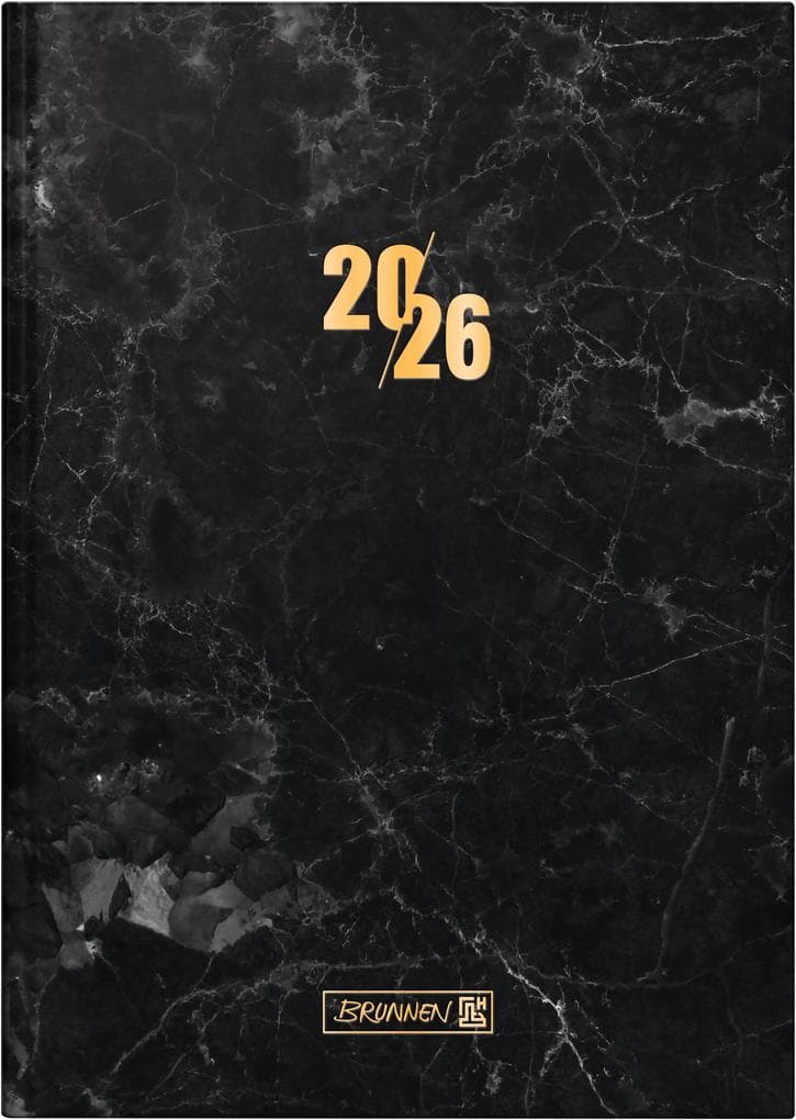 BRUNNEN 1079515066 | Buchkalender Mod. 795 2026 "Graphite" | A5, Papier