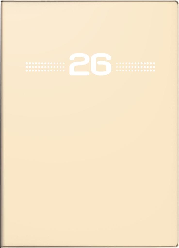 rido/idé 7013202036 | Taschenkalender Mod. perfect/Technik I 2026 | A6, Kunststoff, sand